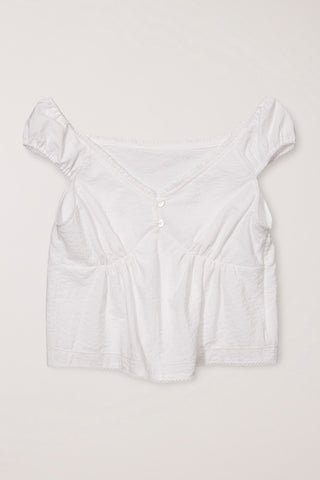 2-WAY SHOULDER BLOUSE WHITE