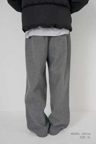 UNISEX JERSEY WIDE PANTS MELANGE GREY