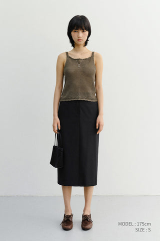 H-LINE LONG SKIRT BLACK
