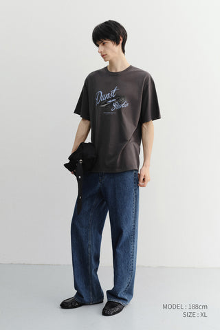 UNISEX VINYL T-SHIRT CHARCOAL GREY