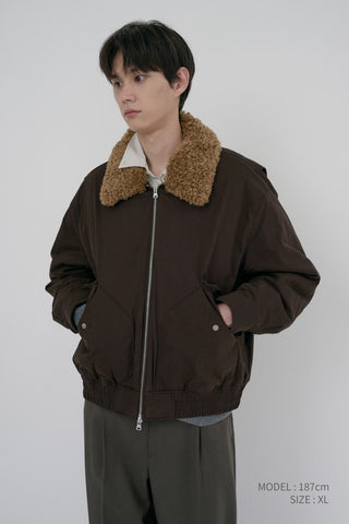 UNISEX FLIGHT PADDED JACKET DARK BROWN