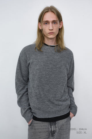 UNISEX HAIRLY SWEATER MELANGE GREY