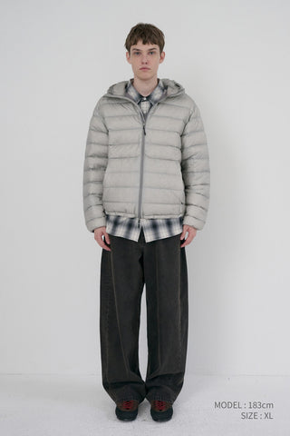 UNISEX LIGHT GOOSE DOWN JACKET ASH GREY