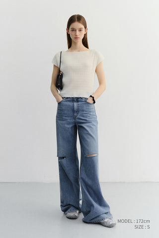 PLEATS BLOUSE IVORY