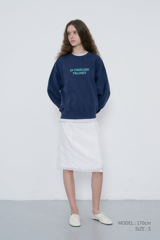 UNISEX SLOGAN SWEATSHIRT NAVY