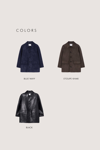 UNISEX LILY ALTER-SUEDE HALF JACKET BLUE NAVY