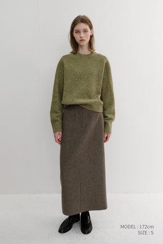 UNISEX SHAGGY DOG SWEATER OLIVE