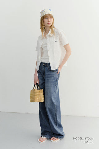 SUMMER RELAXED WIDE JEANS CLASSIC BLUE