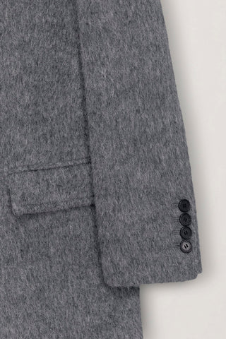 UNISEX ALPACA BLAZER COAT MELANGE GREY