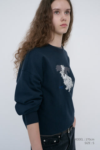 UNISEX PUPPY SWEATSHIRT FRENCH NAVY