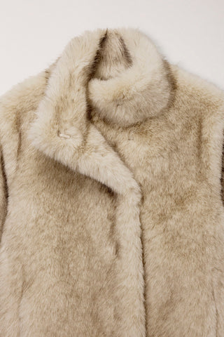 HALF FUR JACKET BEIGE