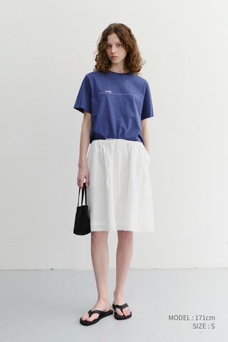 UNISEX MINIMAL LETTERING T-SHIRT BLUE