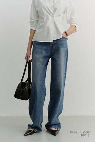 RELAXED WIDE JEANS CLASSIC BLUE