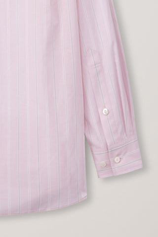 UNISEX OVERSIZED STRIPED SHIRT SOFT PINK STRIPE