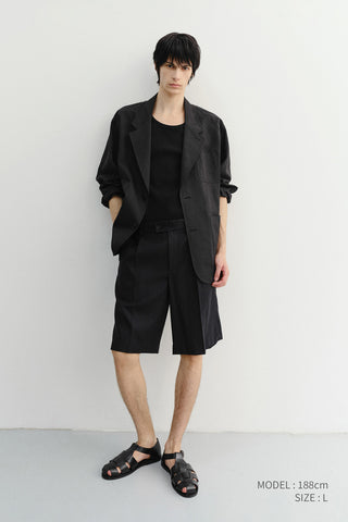 RELAXED SLEEVELESS TOP BLACK