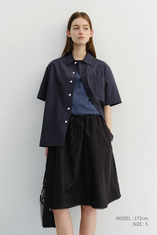 ESSENTIAL STRIPE LOGO T-SHIRT BLUE NAVY STRIPE
