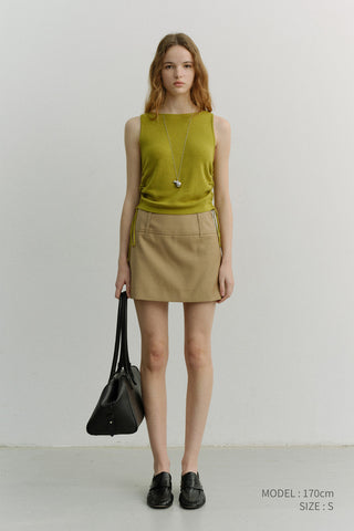 MICRO MINI SKIRT BEIGE