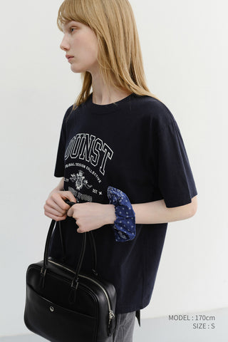 UNISEX CUPID ARCH LOGO T-SHIRT FRENCH NAVY