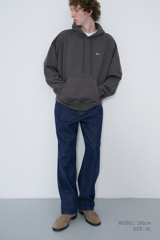 UNISEX GARMENT DYED HOODIE BLACK