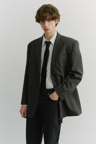 STRIPED TIE BLACK