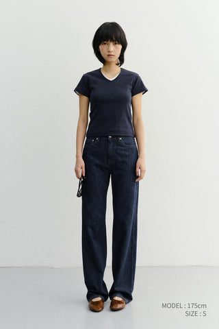 RELAXED SUMMER DENIM PANTS INDIGO BLUE