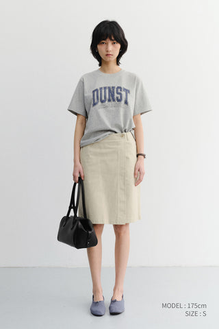 UNISEX VINTAGE ARCH LOGO T-SHIRT MELANGE GREY