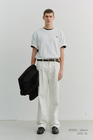 UNISEX LOGO CREASE T-SHIRT WHITE