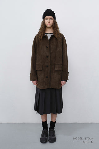 UNISEX LILY ALTER-SUEDE HALF JACKET ETOUPE KHAKI