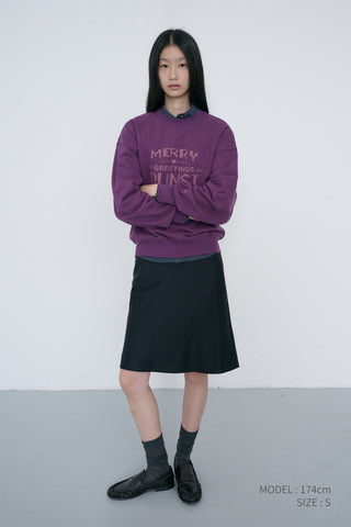 UNISEX PIXEL SWEATSHIRT PURPLE
