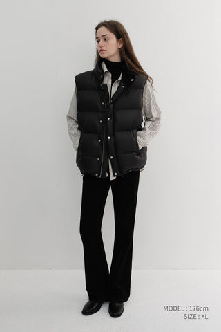 UNISEX GOOSE DOWN VEST BLACK