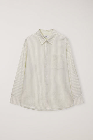 UNISEX INFORMAL SHIRT IVORY STRIPE