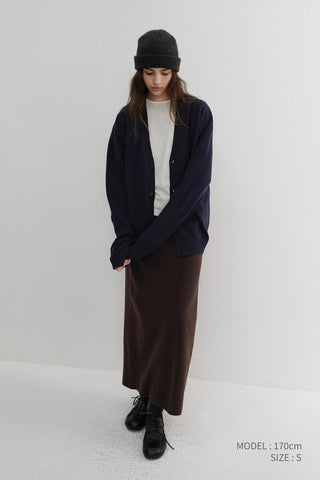 FLEECE MAXI SKIRT CHOCO BROWN