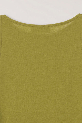 LAYERING KNIT TOP OLIVE GREEN