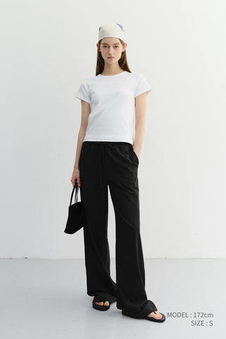 SUMMER WIDE JOGGER PANTS BLACK