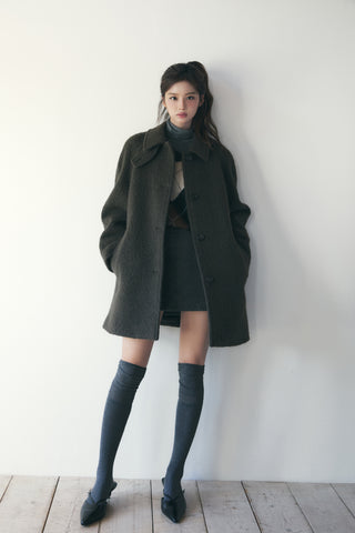 [SULLYOON PICK] ESSENTIAL ROLL NECK TOP MELANGE GREY