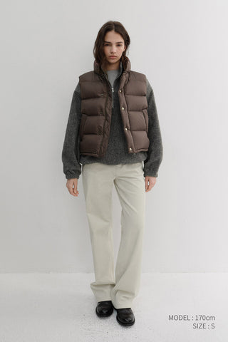 UNISEX GOOSE DOWN VEST BROWN