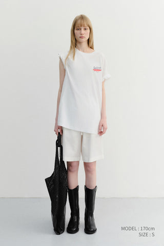 UNISEX SUMMER HOLIDAY SURF BOARD T-SHIRT OFF WHITE