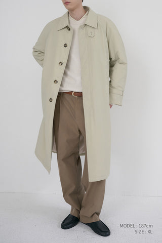 UNISEX PADDED BALMACAAN COAT SOFT BEIGE
