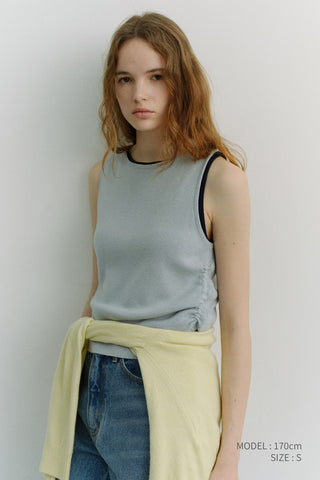 LAYERING KNIT TOP SOFT BLUE