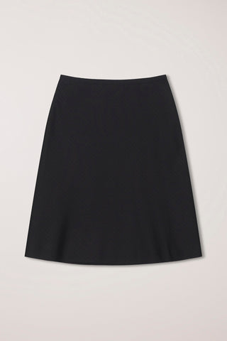 BIAS MIDI STRIPED SKIRT BLACK STRIPE