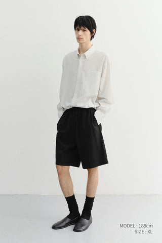 UNISEX PAJAMA BERMUDA SHORTS BLACK