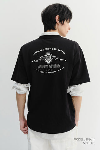UNISEX CUPID ARCH BACK LOGO T-SHIRT BLACK