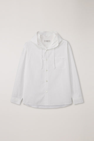 UNISEX CLASSIC HOODED SHIRT WHITE CHECK