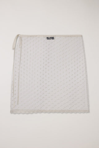NEEDLEWORK LAYERING SKIRT IVORY