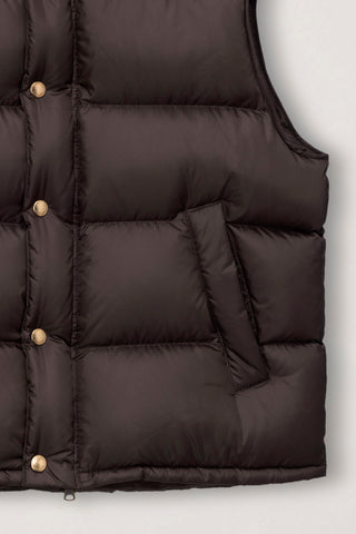 UNISEX GOOSE DOWN VEST BROWN