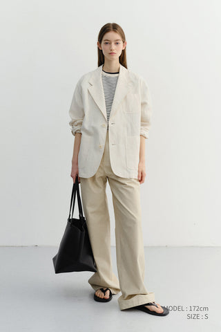 UNISEX SOFT TAILORED JACKET CREAM