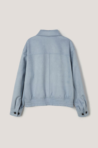 UNISEX ALTER-SUEDE COLLARED BLOUSON SOFT BLUE
