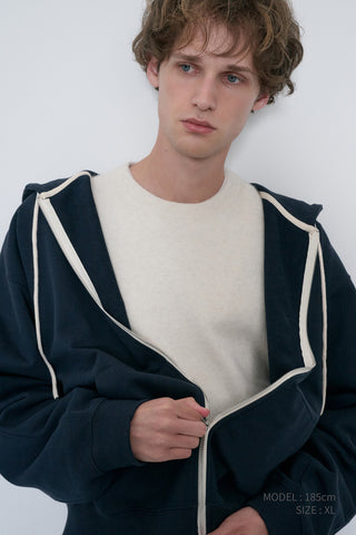UNISEX ESSENTIAL CREWNECK SWEATER MELANGE IVORY