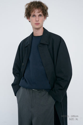 UNISEX REFINED MAC COAT BLACK
