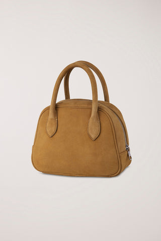 SUEDE BOSTON TOTE BAG GOLDEN CUSTARD